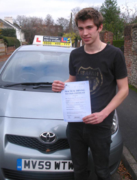 Alex Cripps's Driving Test Pass Testimonial
