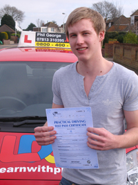 Tom Larner's Driving Test Pass Testimonial