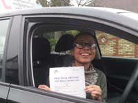 Claudia Farmer, Sutton's Driving Test Pass Testimonial