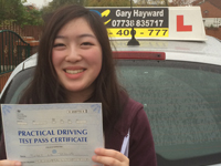 Sally - Upton's Driving Test Pass Testimonial