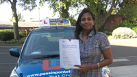Srimathi Main's Driving Test Pass Testimonial