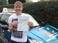 Liam Back - Oakham's Driving Test Pass Testimonial