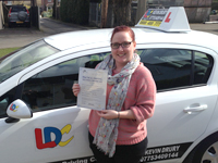 Clare's Driving Test Pass Testimonial
