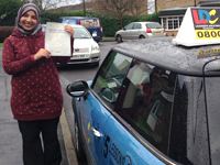 Dr Sadia Khurshid's Driving Test Pass Testimonial